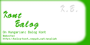 kont balog business card